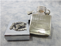 RODEO 3D Diamond Cut/Epoxy Filled Emblem Brushed Chrome Lighter (Zippo, 2000)