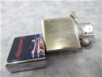 CAMBRIDGE DINER Technigraphic Chip Polished Chrome Lighter (Zippo, 1996)