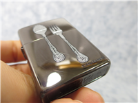 Amy Diamond SPOON & FORK Midnight Chrome Lighter (Zippo, 2004)