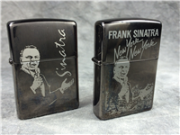 FRANK SINATRA Black Ice Chrome 2 Lighter Gift Set (Zippo, 2003-04)