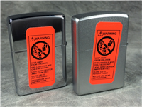 WORLD TRADE CENTER 9/11 Polished & Satin Chrome 2 Lighter Set (Zippo, 2005)