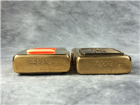 KOREAN WAR Polished Brass 2 Lighter Commemorative Set (Zippo, 1996)