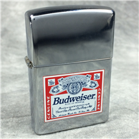 BUDWEISER LOGO Polished Chrome Lighter (Zippo 250AB 995, 1998)