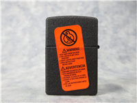 ZIPPO LOGO Black Crackle Lighter with Pewter Emblem (Zippo, #363, 2005)
