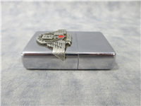 ZIPPO FLAME/WINGS LOGO Emblem Brushed Chrome Pat. 2032695 Replica Lighter (Zippo, 1999)