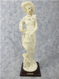 THE WALK (LADY WITH POODLE) 13-1/2 inch Figurine  (Giuseppe Armani, 394-F, 1987)