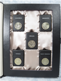 STATE QUARTERS VOL. 7 Set of Five Matte Black Lighters (Zippo, 2005)