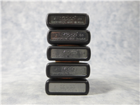 STATE QUARTERS VOL. 7 Set of Five Matte Black Lighters (Zippo, 2005)