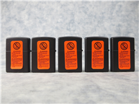 STATE QUARTERS VOL. 7 Set of Five Matte Black Lighters (Zippo, 2005)