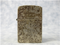 VENETIAN Laser Engraved All Sides Sterling Silver Lighter with Zippo Pat 2517191 Insert