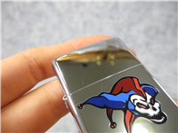 EVIL SKULL WITH JESTER HAT Polished Chrome Lighter (Zippo, 2005)