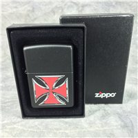 TREVCO IRON CROSS Black Matte Lighter (Zippo 218, 2004)