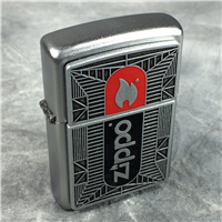 ZIPPO 3-D EMBLEM Satin Chrome Lighter (Zippo 24830, 2010)