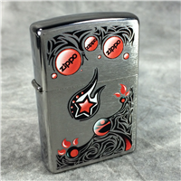 ZIPPO STARS AND PLANETS Brushed Chrome Lighter (28056, 2011)