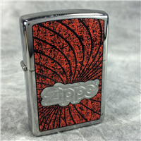 ZIPPO WAVES Red & Black Polished Chrome Lighter (Zippo, 2010)