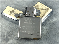 COMPASS & MERMAID SCRIMSHAW Brushed Chrome Lighter (Zippo, 2005)
