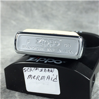 COMPASS & MERMAID SCRIMSHAW Brushed Chrome Lighter (Zippo, 2005)