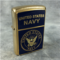 UNITED STATES NAVY Street Brass Lighter (Zippo, 2005)