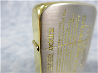 ZIPPO GUARANTEE Silver & Gold Plate 1941 Replica Lighter (Zippo, 2004)