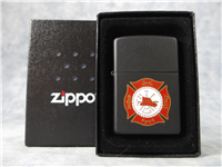 FIREMAN'S EMBLEM Black Matte Lighter (Zippo, 2005)