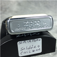 CIVIL WAR SOLDIERS SCRIMSHAW Brushed Chrome Lighter (Zippo, 2004)