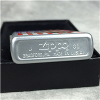 HEROES MADE IN AMERICA Satin Chrome Lighter (Zippo, 2001)