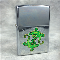 TREVCO TWO GECKOS Polished Chrome Lighter (Zippo 250, 2001)