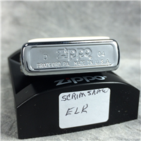 SCRIMSHAW ELK Brushed Chrome Lighter (Zippo, 2004)