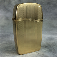 ZIPPO BLU GOLD TUXEDO Double-Sided Brushed Brass Butane Lighter (30005, 2007)