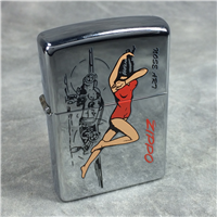 ZIPPO NOSE ART PINUP GIRL Polished Chrome Lighter (Zippo, 2004)