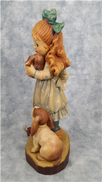 ANRI Sarah Kay Design Valentine OUR PUPPY Limited Edition Wood Carved Figurine