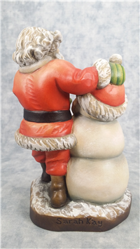 ANRI Sarah Kay SANTA & SNOWMAN Limited Edition Wood Carved Figurine