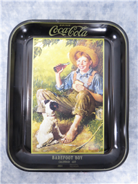 1980's NORMAN ROCKWELL Calendar Art 1931-1935 Replica Metal Lithograph Coca-Cola Serving Tray Set of 4