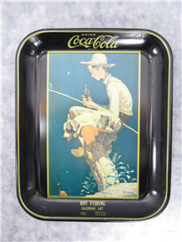 1980's NORMAN ROCKWELL Calendar Art 1931-1935 Replica Metal Lithograph Coca-Cola Serving Tray Set of 4