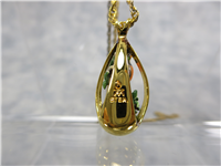 SPRING ROBIN 1 inch Olszewski Gold Plated Sterling Pendant (Danbury Mint, 1988)