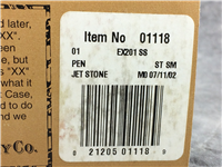 2002 Case EX201 SS Exotic Jetstone & Mother of Pearl Pen Knife