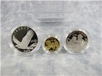 2008 Bald Eagle Gold Silver 3 Coin Proof Set