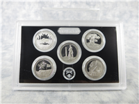 2013-S America The Beautiful Silver Proof Set (black box, 5 coins)