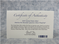 2010-s America the Beautiful Quarters silver Proof Set (5 coins)