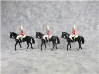 1984 Hand Painted 3 MOUNTED LIFEGUARDS Britains Metal-Models Set #7228