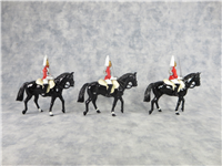 1984 Hand Painted 3 MOUNTED LIFEGUARDS Britains Metal-Models Set #7228