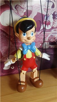 PINOCCHIO Marionette Puppet & Limited Edition Timepiece/Watch Disney Display Set