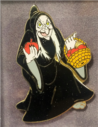 One-Of-A-Kind EVIL QUEEN/OLD HAG Signed & Framed Original Disney Parks Artist Sketch, 3D Magic Mirror Watch & Collector's Pins