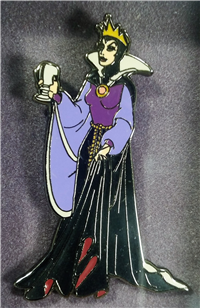 One-Of-A-Kind EVIL QUEEN/OLD HAG Signed & Framed Original Disney Parks Artist Sketch, 3D Magic Mirror Watch & Collector's Pins