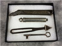 KEEN KUTTER & SCHRADER  Tool Lot - Box Cutter, Key, Airplane Tire Gauge, Reamer