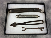 KEEN KUTTER & SCHRADER  Tool Lot - Box Cutter, Key, Airplane Tire Gauge, Reamer