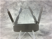 Stainless Steel Lobster-Style Gentleman's Pen Knife - Scissors, File, Tweezers
