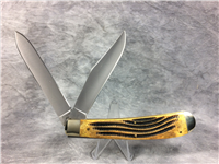 REMINGTON NEW TANG  Series II Handmade Yellow/Orange Bone 2-Blade Rifle Knife