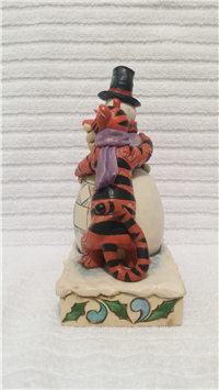 WINTER HUGS 7 inch Disney Pooh, Tigger, Snowman Figurine (Jim Shore, Enesco, 4033265, 2013)