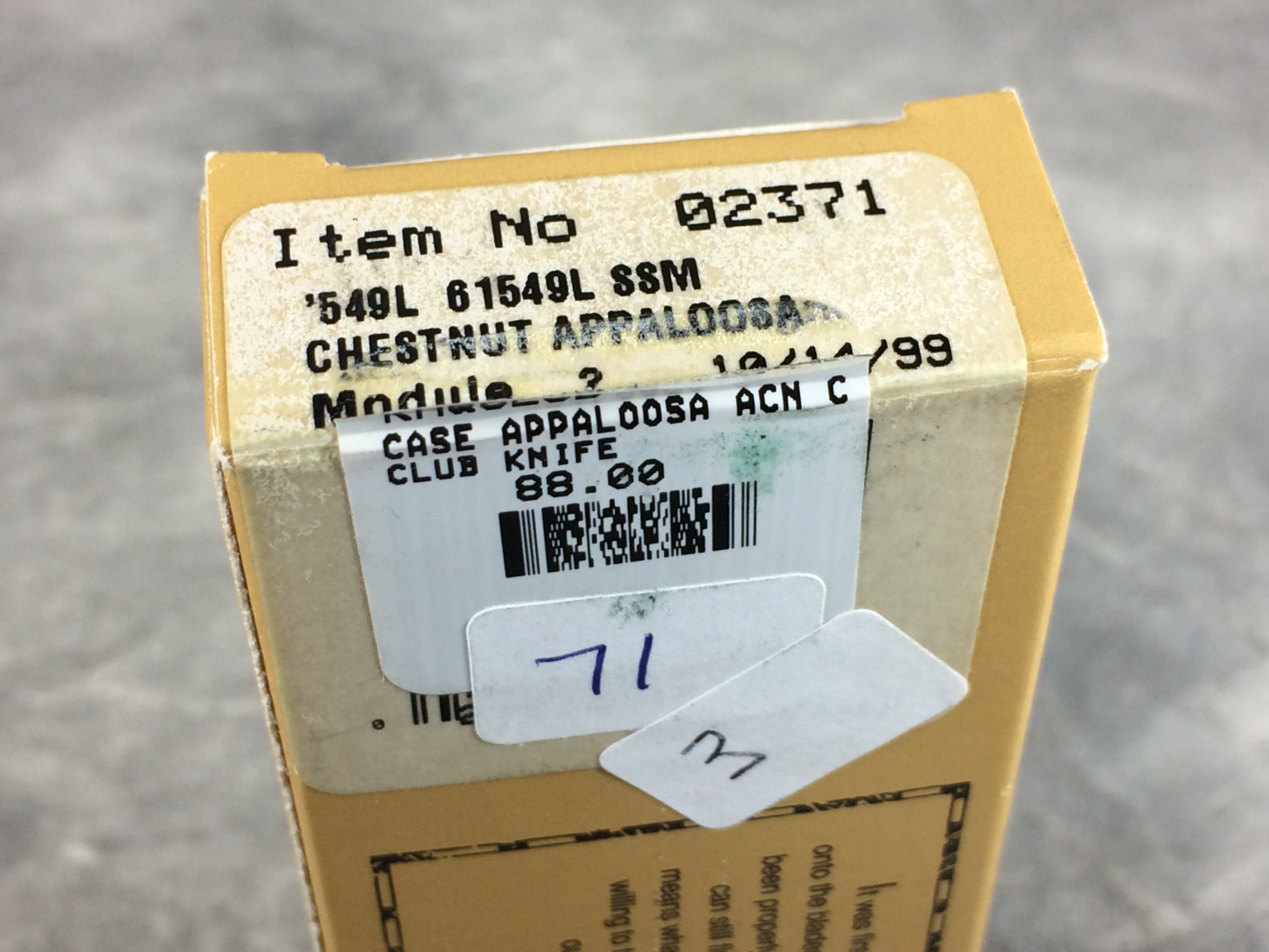 How much is 2000 Case 61549 L SS Smooth Chestnut Appaloosa ACN Customer ...
